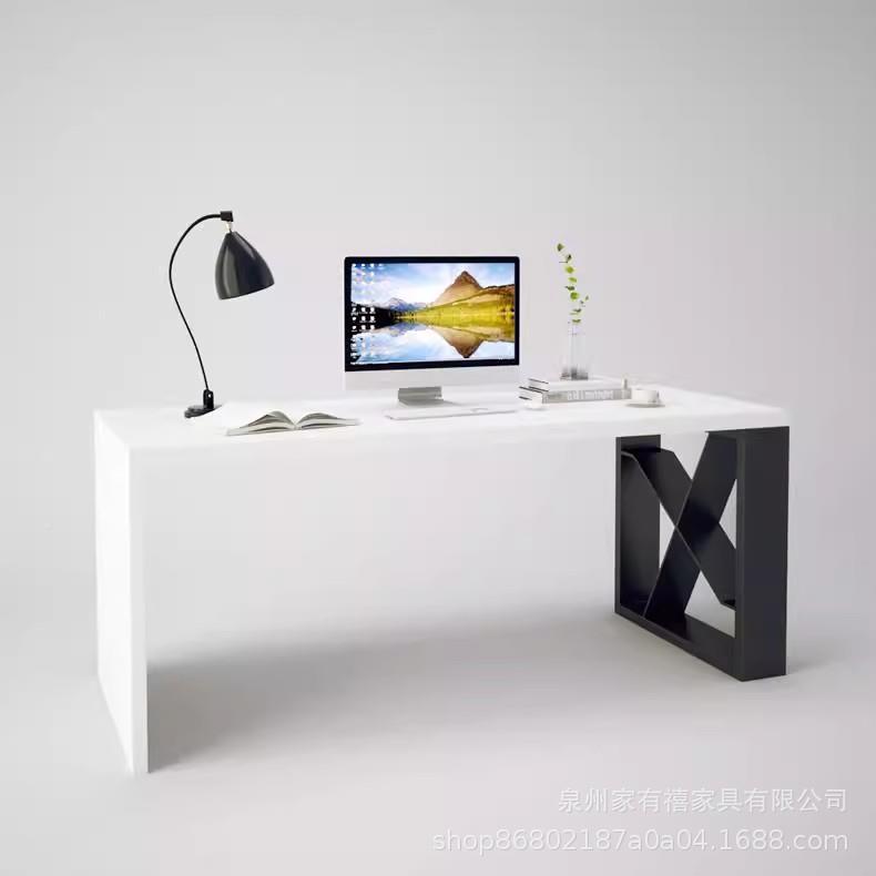 北家欧JYXJJ实木议师桌长桌设计办公桌工作台白色实木餐桌长条用