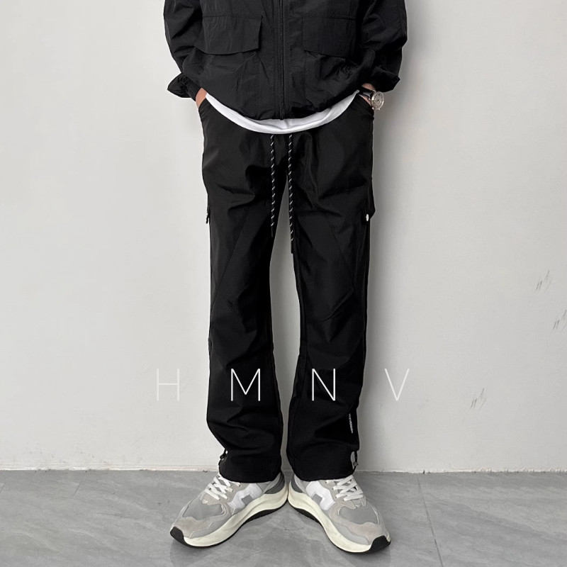 HMN Studio工装户外登山冲锋工装裤男夏季伞兵裤宽松直筒休闲裤子图片