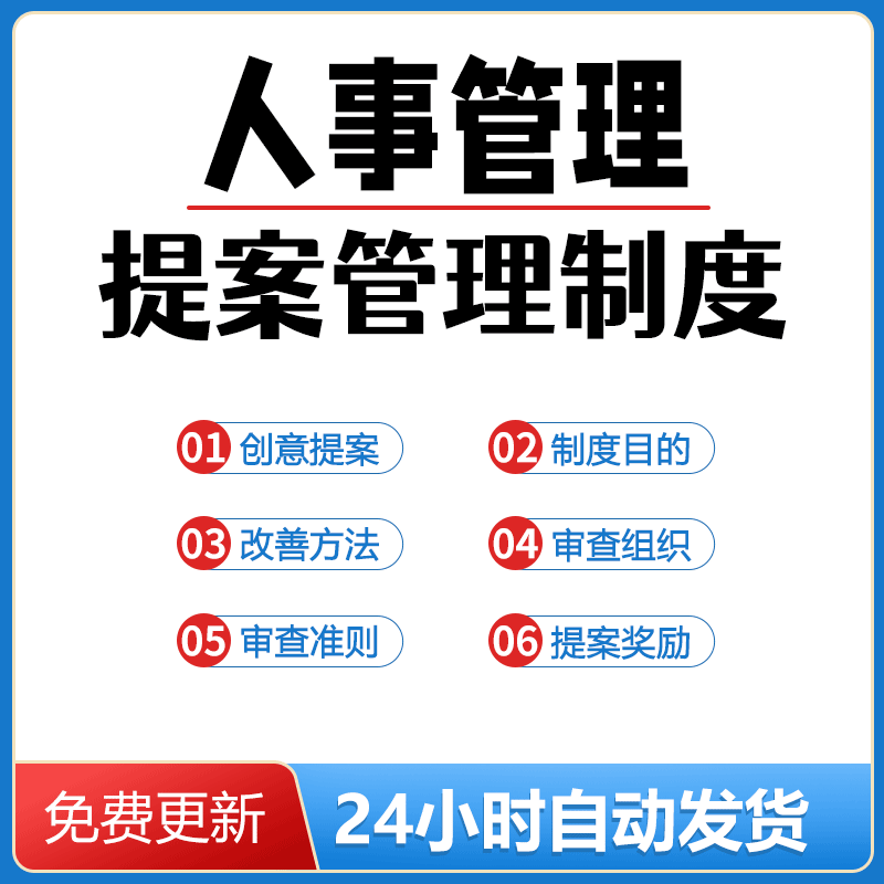 公司员工建议改善法与效益奖的管理条例创意和会议提案制度电子版