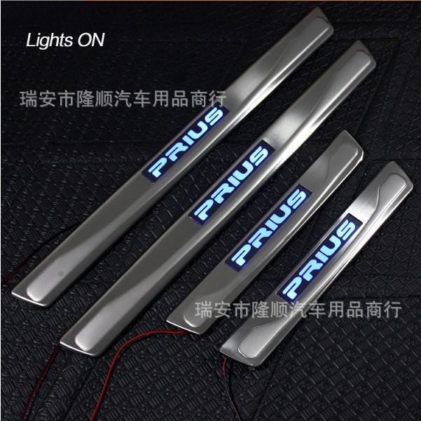 07款普锐斯Prius20系LED迎宾踏板带灯门槛条脚踏板门坎条