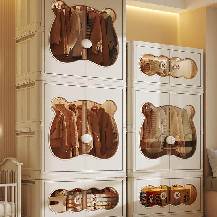 免安装宝宝衣柜婴儿小衣橱儿童衣服收纳柜卧室家用折叠衣物储物柜 - 封面