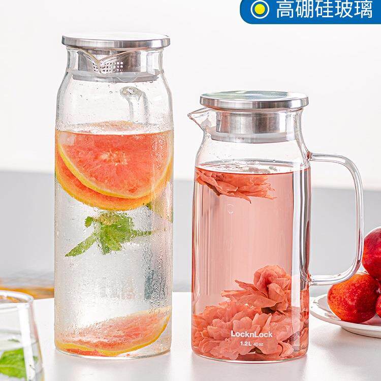 冷水壶玻璃凉水壶家用玻璃壶耐高温大容量扎壶茶壶果汁壶