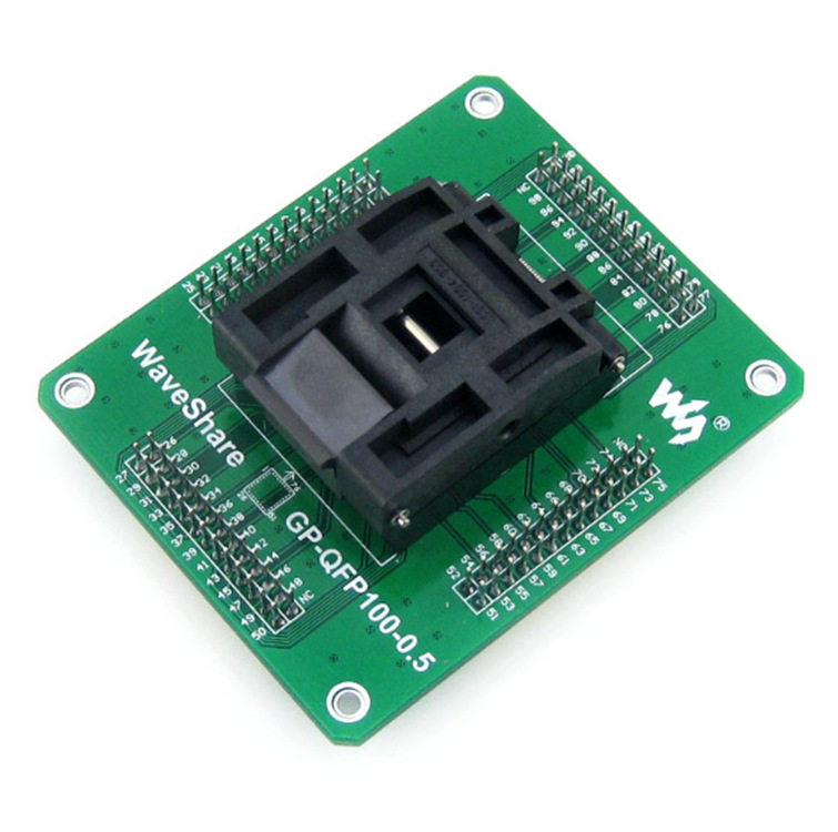 QFP100 TQFP100 IC51-1004-809 通用测试座 带排针 引脚间距0.5mm