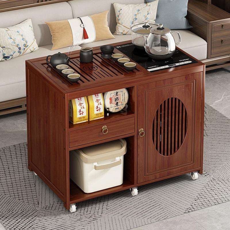 可移动茶桌家用小茶台烧水壶一体茶水柜茶车阳台茶室茶几沙发