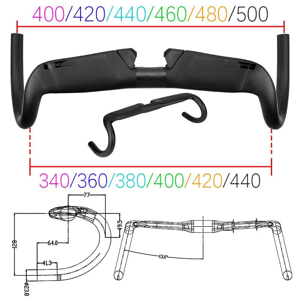 BALUGOE瓜车碳纤维大角度弯把13度公路自行车车把手弯把全内走线