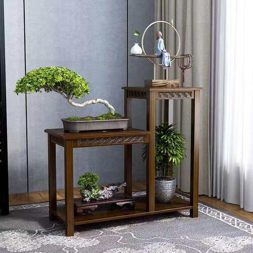 博古架实木新中式多宝阁茶业具展示架陈列柜摆件隔断现代简约新品