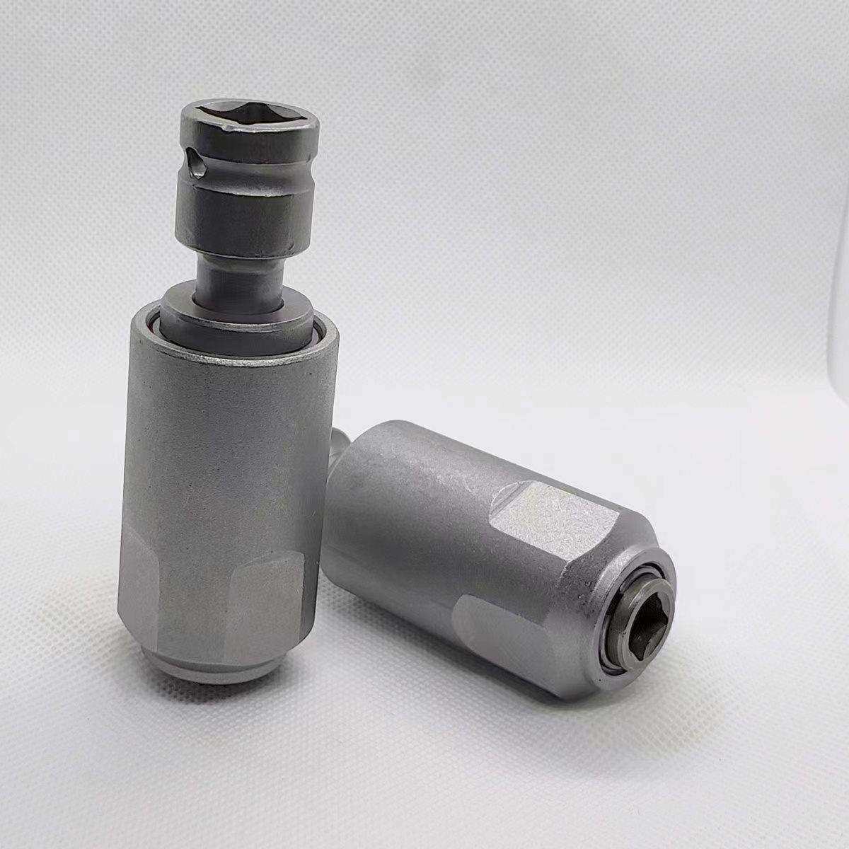 升级版电动扳手转方柄四坑电锤头改圆柄两坑两槽变冲击钻头转换头