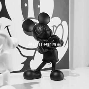 轻奢网红比心老鼠潮流摆件儿童房卡通玄关柜客厅店面家居软装饰品