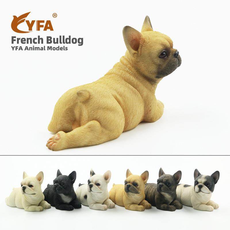 新款憨萌小法斗车载摆件可爱法牛仿真狗模型法国斗牛犬