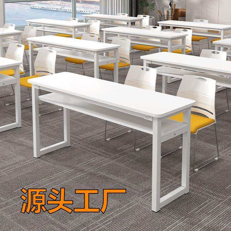 培训桌长条桌商用桌椅一体会议桌椅校外机构辅导班课桌椅员工双人