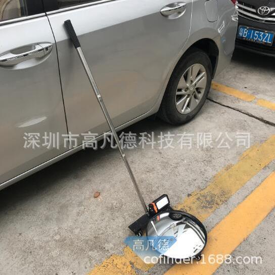 深圳伸缩免安装探测30cm带灯凸面镜可折叠车底检查镜