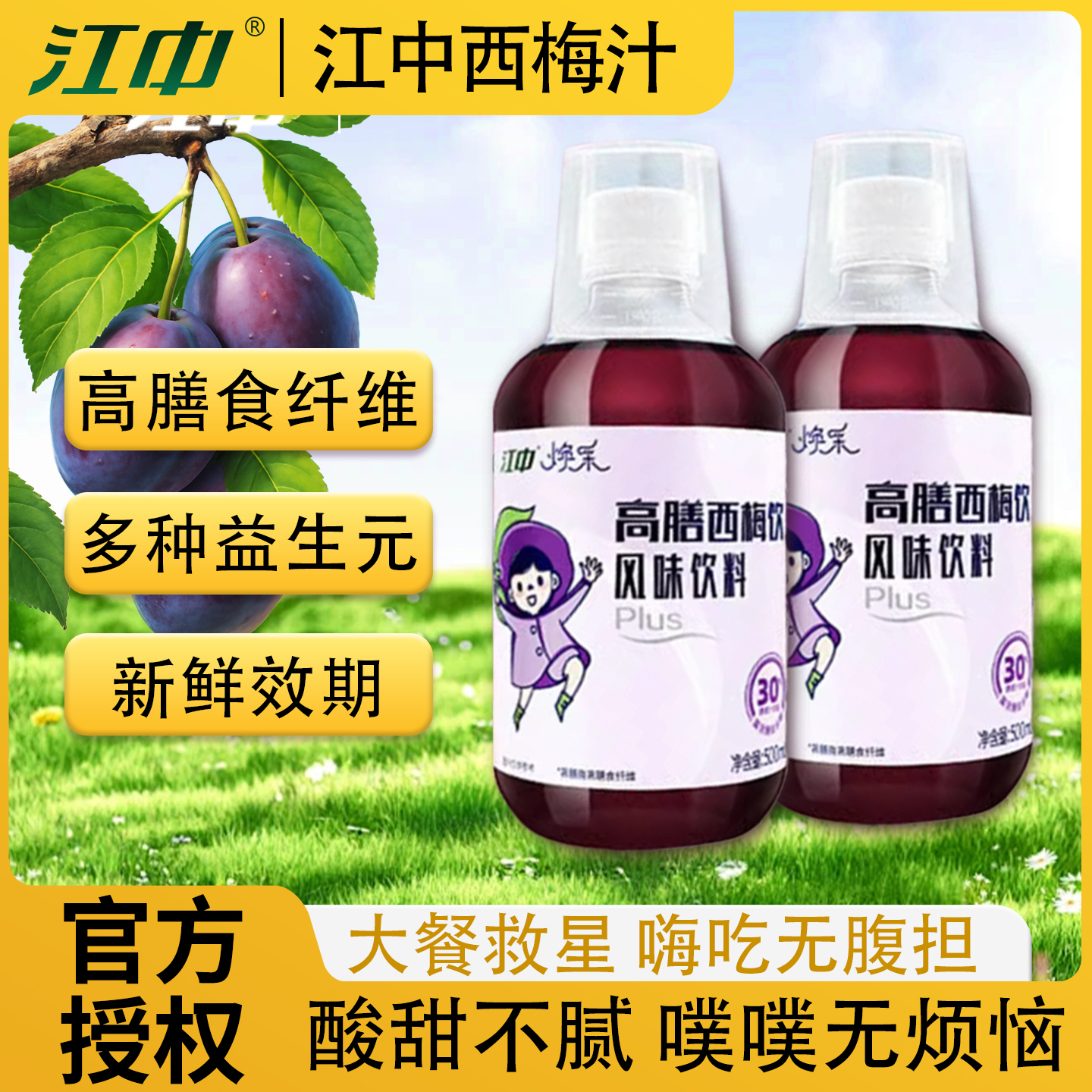 江中高膳食纤维西梅汁噗噗通畅