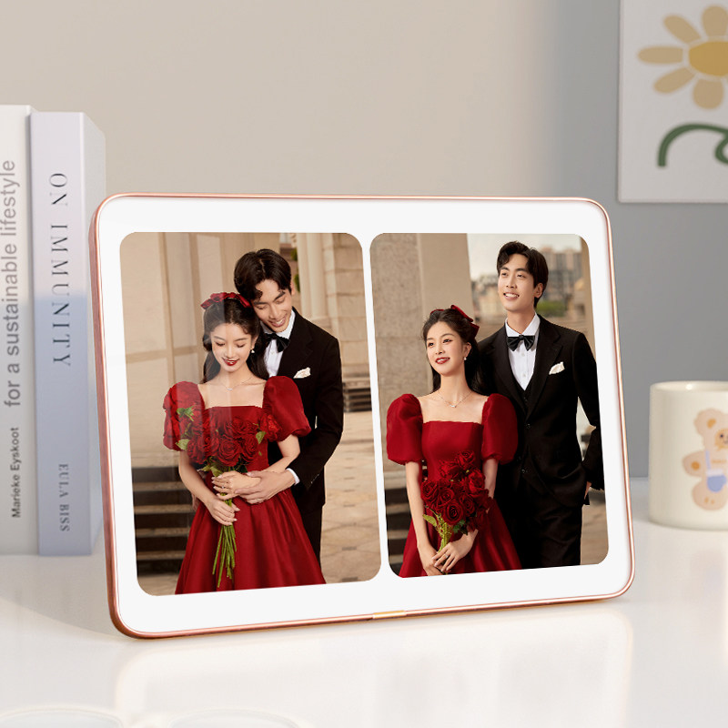相框定制洗照片做成水晶摆台婚纱照结婚照相片打印婴儿童相簿挂墙