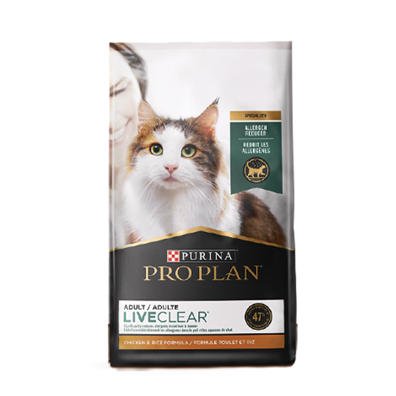 普瑞纳Purina冠能LiveClear畅抚鸡肉火鸡抗猫毛过敏成猫粮3.18kg