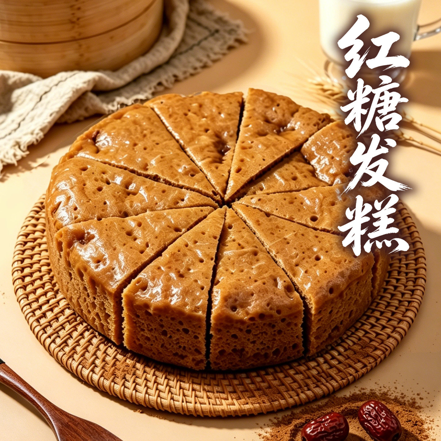 三泰房红糖发糕700g 红枣糕点浙江特产 早餐手工米糕蒸糕加热即食