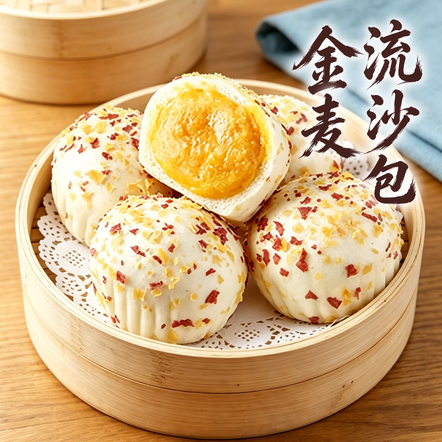 安井金麦流沙包 儿童营养早餐 冷冻速食半成品包子 加热即食馒头