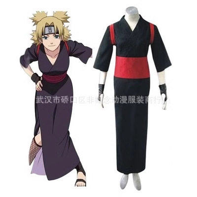火影忍者cos服手鞠黑色和服Cosplay浴衣砂影角色扮演服二次元动漫