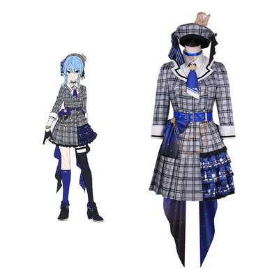 Hololive虚拟偶像vtuber星街彗星cosplay格子打歌服cos裙