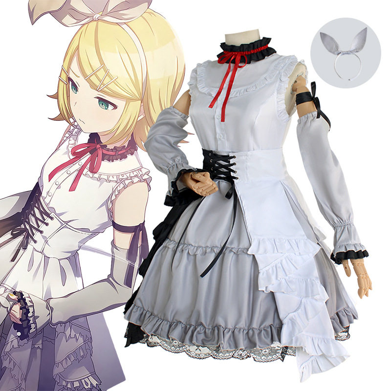 万圣节世界计划彩色舞台feat初音cos服音镜音铃服装静音双子COS服