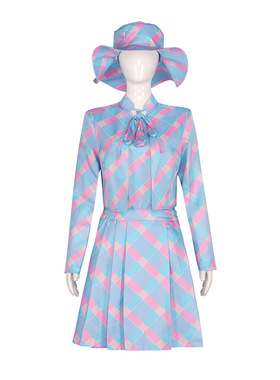 真人版电影芭比cos服Barbie肯尼ken蓝色条纹裙cosplay舞台表演服