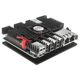 香橙派Orange pi 5PLUS开发板铝合金外壳散热风扇保护壳坚固耐用