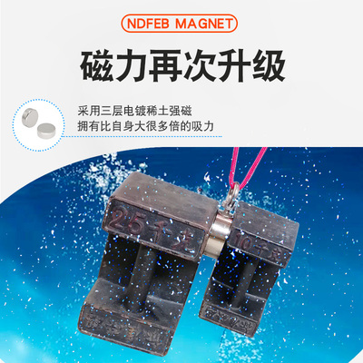 强磁磁铁双面磁性大吸力打捞强磁铁高强度圆型吊环吸铁石固定磁铁