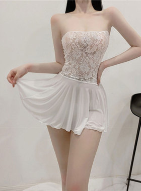 Sexy lace patchwork sleeveless dress  性感蕾丝拼接无袖连衣裙