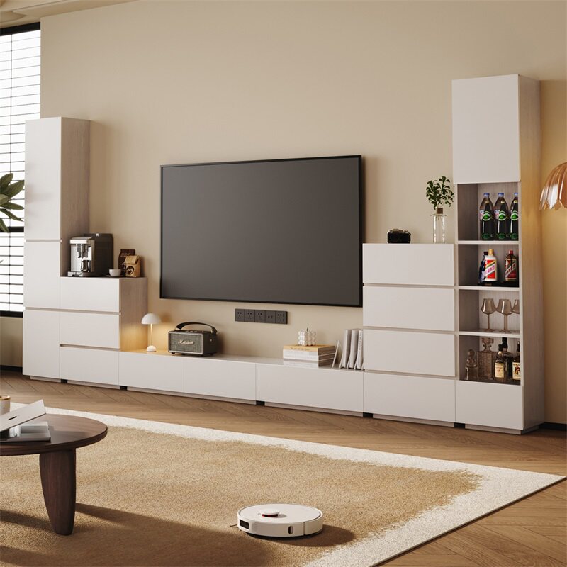 顾家家居木艺电视柜现代简约客厅储物柜斗柜书柜小户型储物组合柜