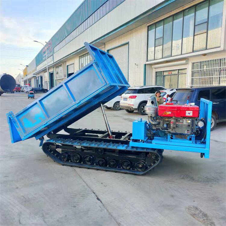 液压自卸履带运输车 山地爬坡履带搬运车 吨4吨座驾履带式运输车