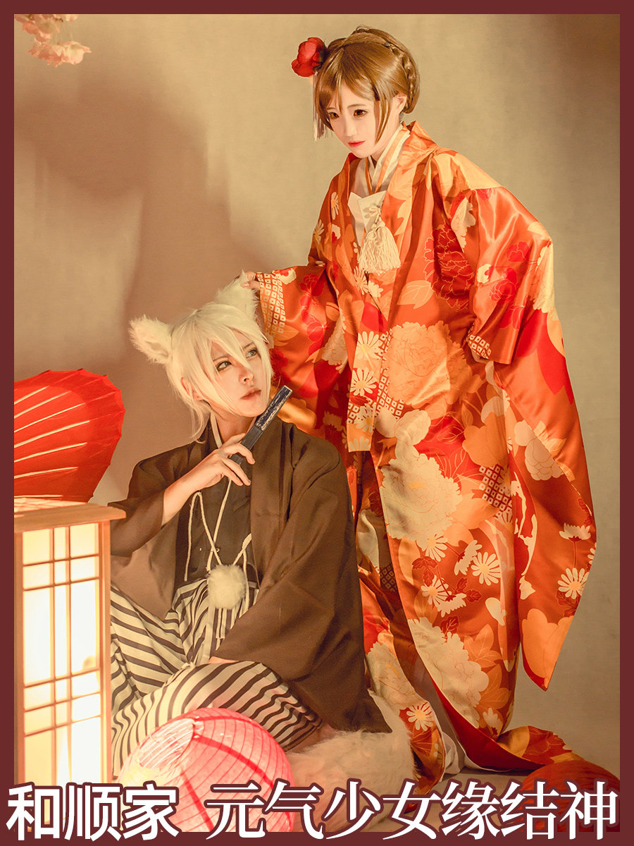 和顺家动漫人物元气少女缘结神奈奈生cos新婚巴卫cosplay和服花嫁