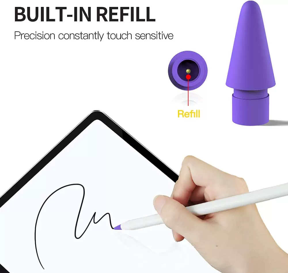 5 комплект наконечников для Apple Pencil 1-го и 2-го поколения, наконечник для Apple Pencil
