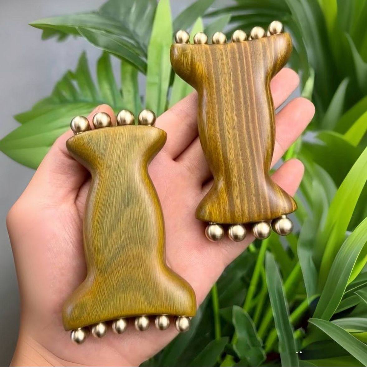 绿檀黄铜珠面部腿部刮痧器腹部经络穴位脸部眼部全身通用按摩铜刷,家庭/个人清洁工具,梳子/化妆梳/按摩梳,淘宝优惠券,粉丝福利购,淘宝优惠卷