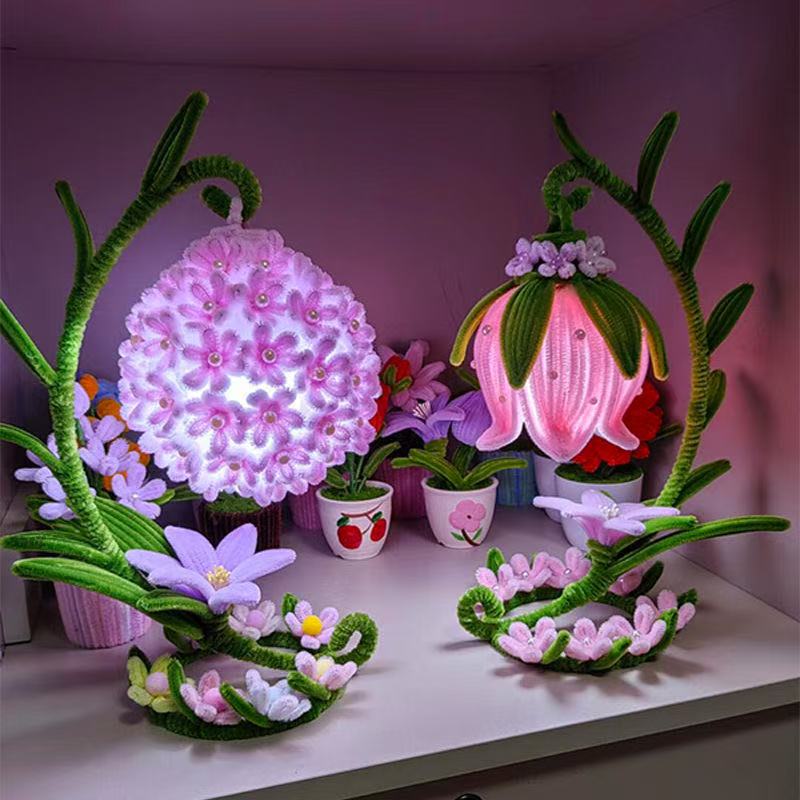 扭棒绣球花灯成品DIY材料包图片