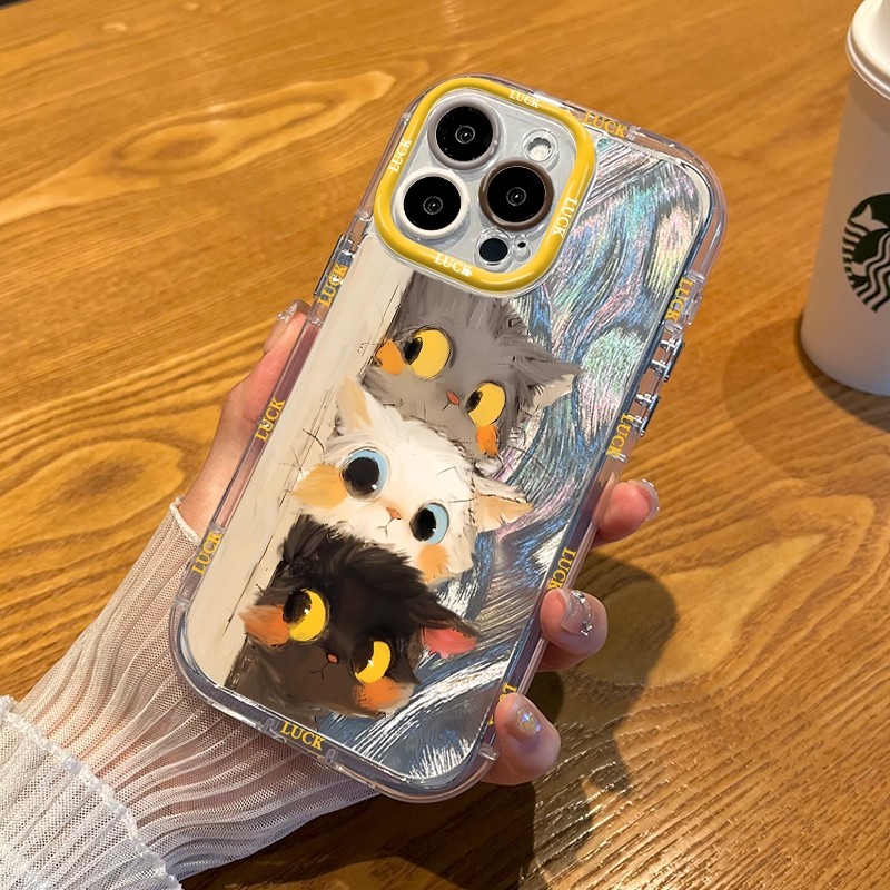 可爱三只小猫咪适用小米15ultra手机壳米14/13/12新款卡通k80可爱k70女款note15羽纱turbo4全包防摔14r保护套