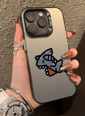 潮牌鲨鱼opporeno15pro手机壳reno14/13/12/11新款findx9/8硬壳a6磨砂高级感k12s/k11男女款a56情侣a72保护套