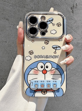 卡通哆啦a梦适用小米17pro手机壳小米15/14/13女新款电镀红米k90/k80大视窗k70小众可爱note14硅胶防摔保护套