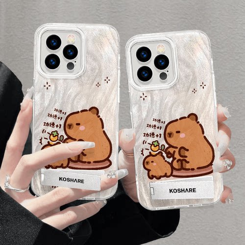 佛系卡皮巴拉opporeno12pro手机壳reno11/10/9/8/7新款趣味findx8pro卡通a2m可爱k12x男女a56/a72防摔保护套