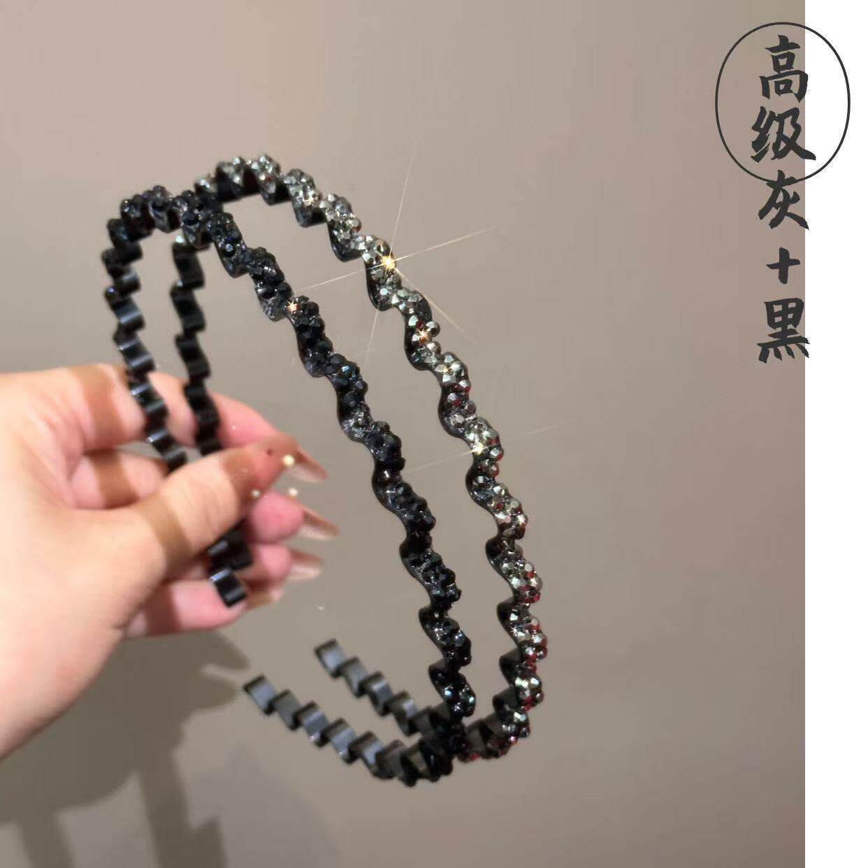 发箍金属细款钻钻波浪优雅精致发箍夏天日韩朋克风甜美风气质头饰