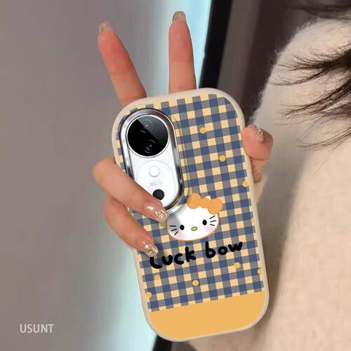 格子kt猫VivoS19手机壳硅