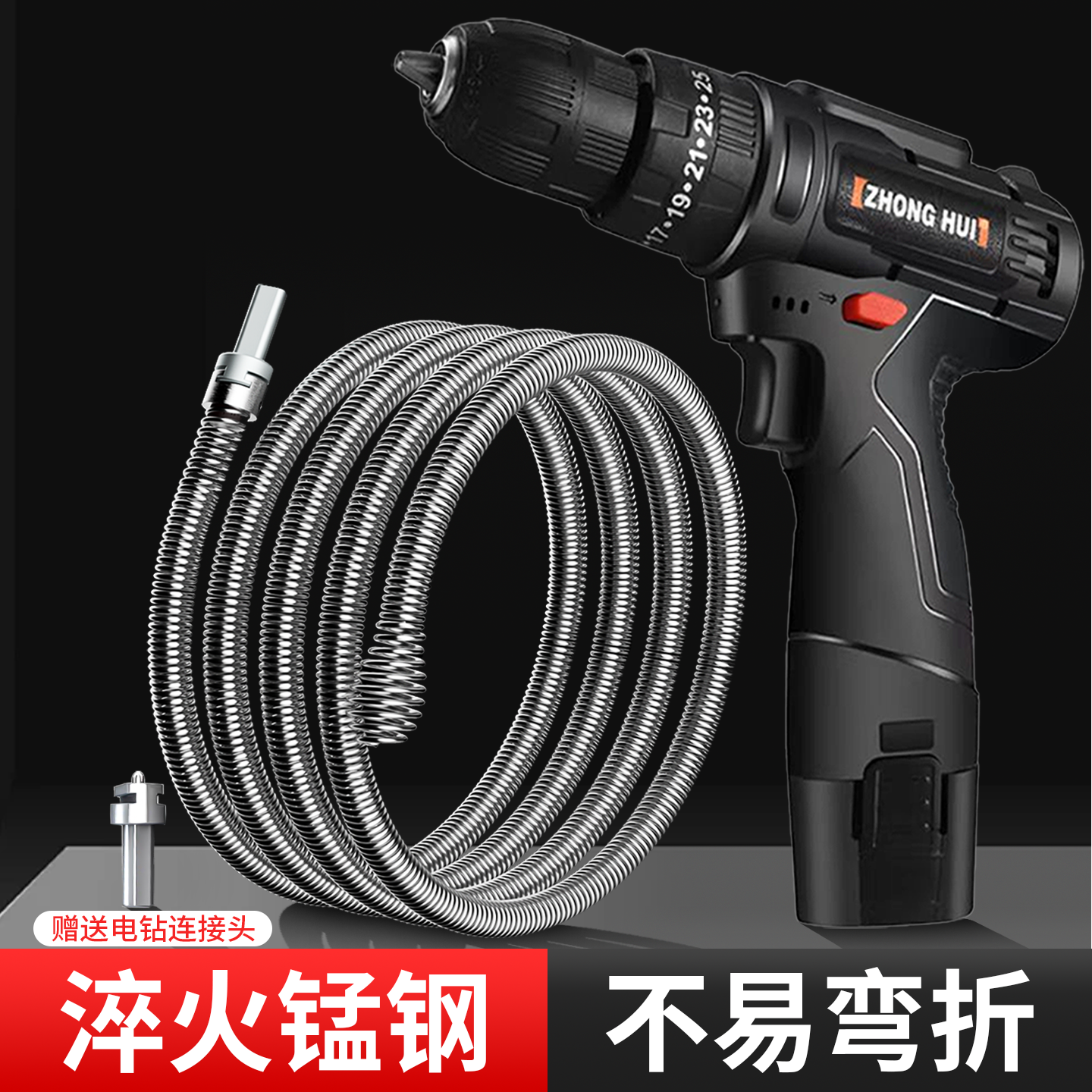 下水道疏通神器专用工具电动管道专业疏通机厨房厕所马桶疏通神器