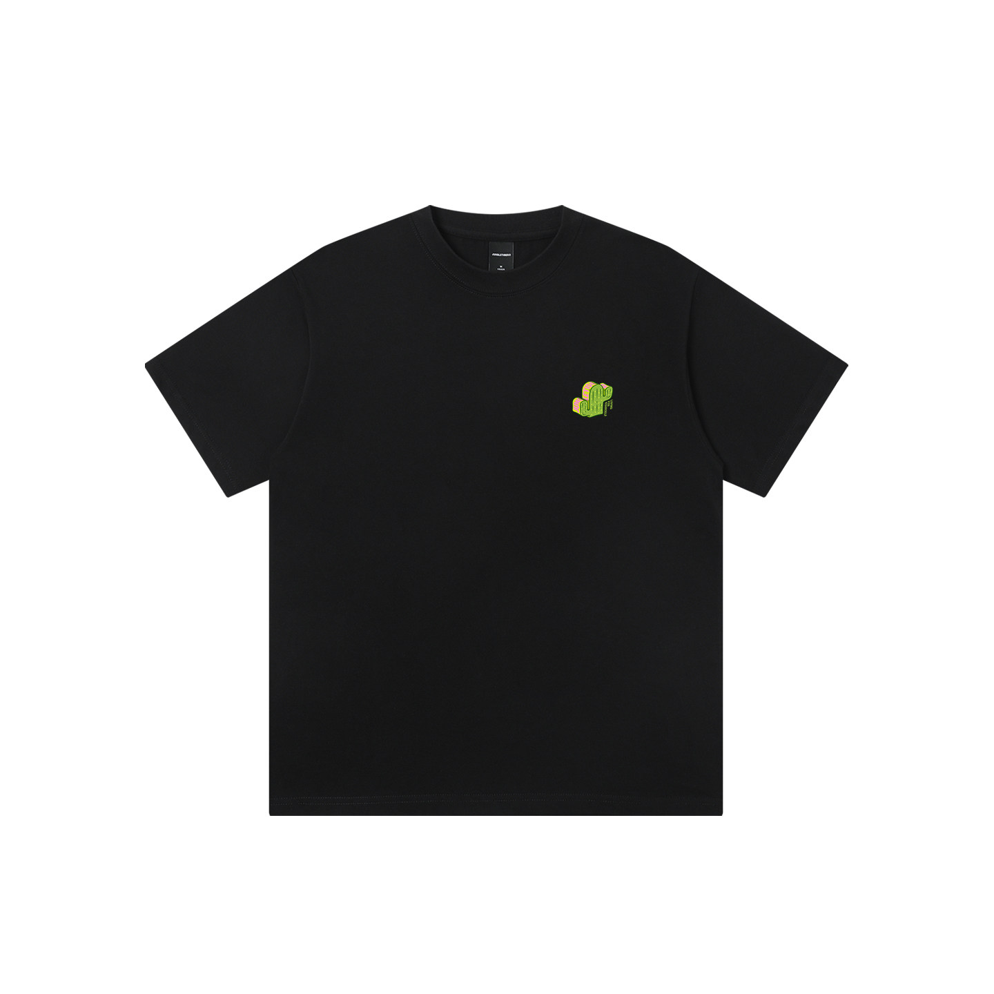 丛林老虎卡通仙人掌260g重磅短袖t恤男女夏季新款宽松休闲打底衫