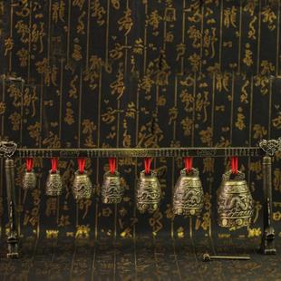 仿古青铜器单层圆形编钟金属家居复古桌面摆件工艺品发声乐器