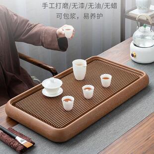 原胚素盘电木茶盘家用简约实木茶海新中式电胶木茶具茶台