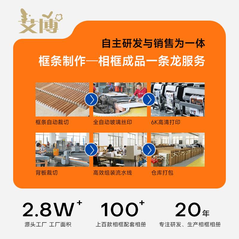 影楼挂墙相框婚纱照套系全家福画框婚纱照影楼相框摆台制作