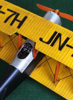 复古铁艺飞机模型摆件商场店铺餐厅酒吧圣诞装饰品幼儿园吊饰挂饰