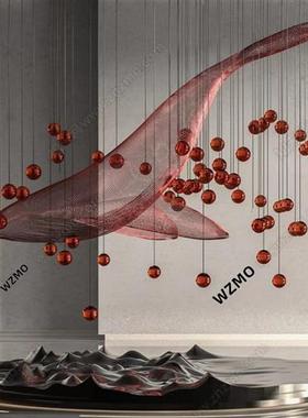 鲸鱼镂空雕塑不锈钢铁艺海洋动物摆件海豚金鱼悬挂吊装饰品定制