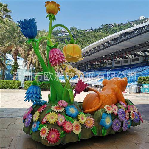 花车装置主题公园浏览花车定作玻璃钢户外巡游车大件节庆活动习俗