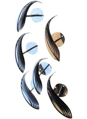 不锈钢镜面金属鱼雕塑酒店会所大堂别墅中庭风水鱼装饰品铁艺摆件