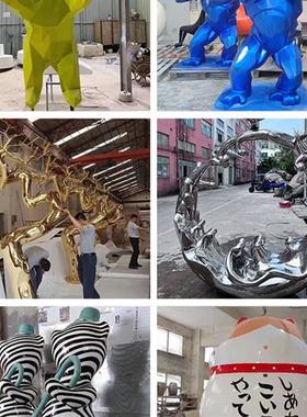 玻璃钢卡通雕塑定制厂家电镀太空人艺术装置大型水滴水花摆件定做