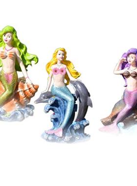 户外大型玻璃钢雕塑仿真美人鱼动物海马热带鱼摆件公园商场装饰品